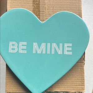 Heart-Shaped 'Be Mine' Holiday Decor - Teal